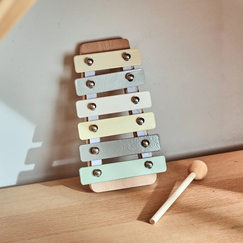 Wooden Musical Instrument Toy – Xylophone, Beads & Drum
