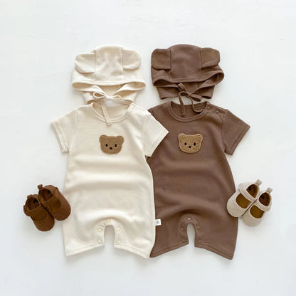 Lullaby’s Cotton Patch Bear Baby Romper