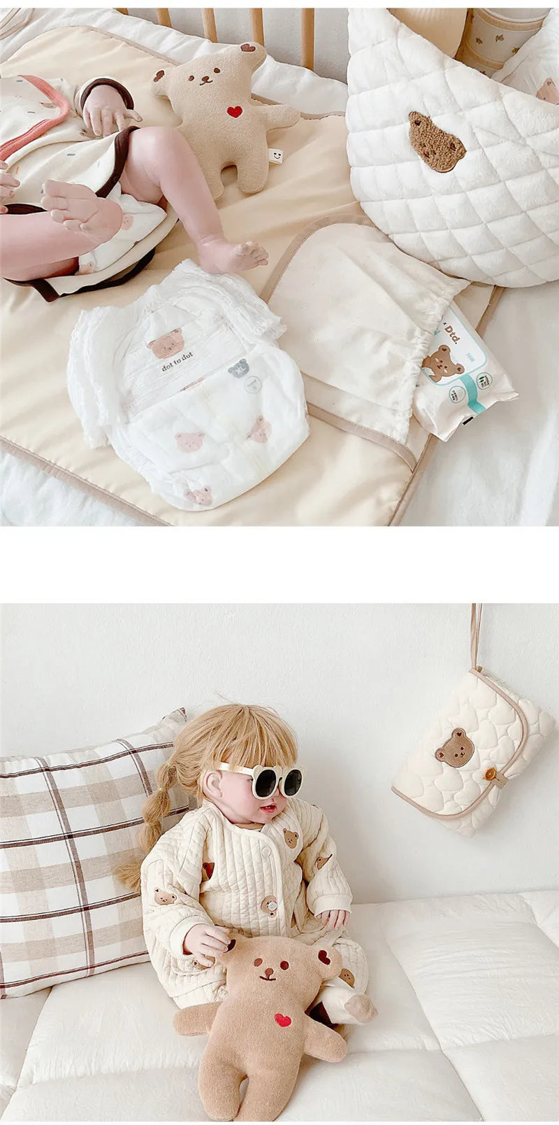 Foldable Waterproof Baby Changing Pad – Large 70×50 cm