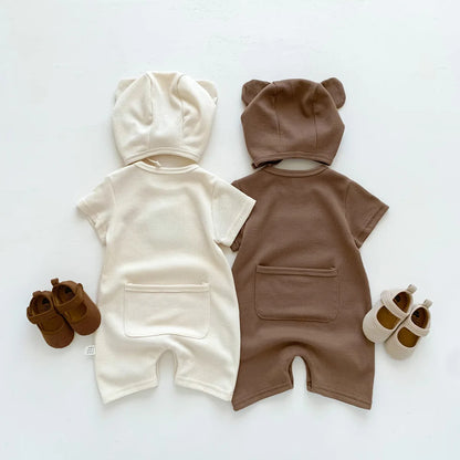Lullaby’s Cotton Patch Bear Baby Romper