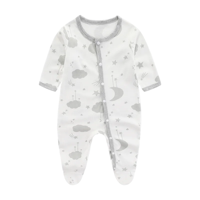 Lullaby Striped Cotton Baby Romper – Full-Sleeve Unisex Bodysuit
