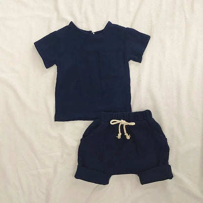Lullaby Cotton Baby Set – Short Sleeve 2 Pcs