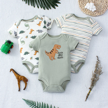 Lullaby Little Dino dude Bodysuit - Set 3Pcs