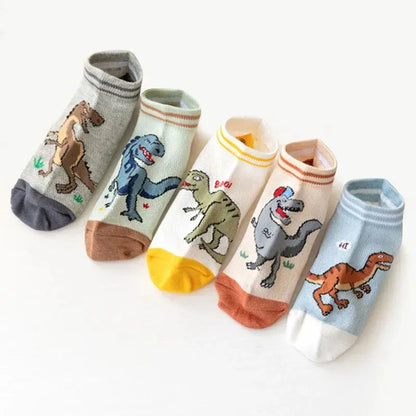 Dinosaur Socks for Boys (Pack of 5)