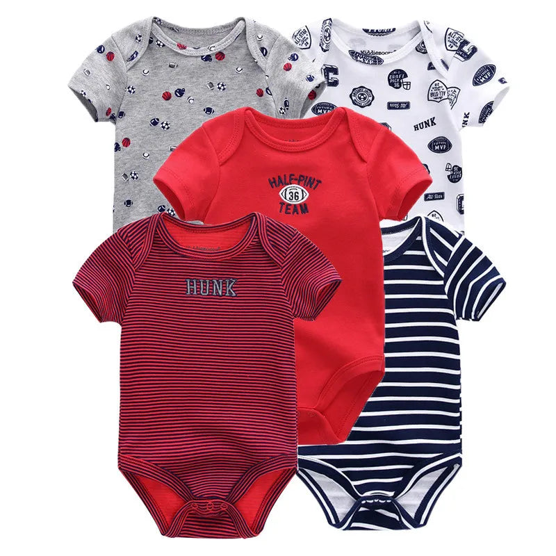 Lullaby 5-Piece Cotton Baby Bodysuit Set