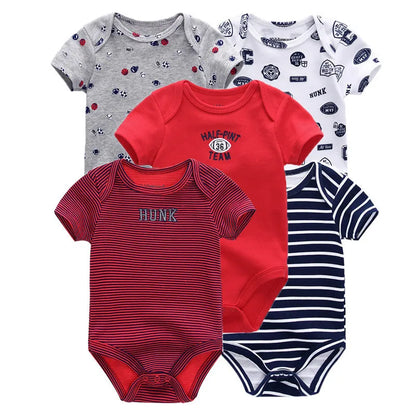 Lullaby 5-Piece Cotton Baby Bodysuit Set