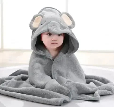Hooded Bathrobe Towel – Coral Fleece Comfort