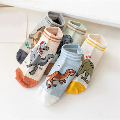 Dinosaur Socks for Boys (Pack of 5)
