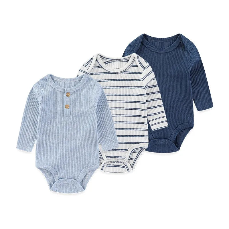 Lullaby Cotton Baby Bodysuit Pack – 3 Pcs